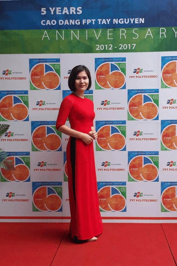 Cô Trần Thị Thu Hằng những năm còn là giảng viên tại FPT Polytechnic Tây Nguyên